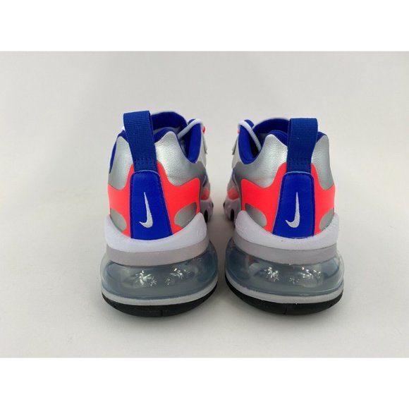 Nike Air Max 270 React Orange Blue Women's Sneakers Shoes Silver - Picture 10 of 12